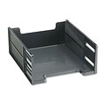 Stackable Basic and High Capacity Front Load Letter Tray, Polystyrene, Ebony