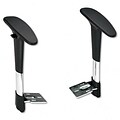 Height-Adjustable T-Pad Arms for Metro Series Extended-Height Chairs, BLK/Chrome