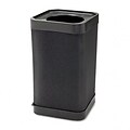 At-Your Disposal Top-Open Waste Receptacle, Sq, Polyethylene, 38gal, BK