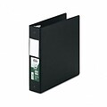 Samsill Clean Touch Locking 2 3-Ring Round Ring Storage Binder Protected by  Additive, Black (SAM14360)