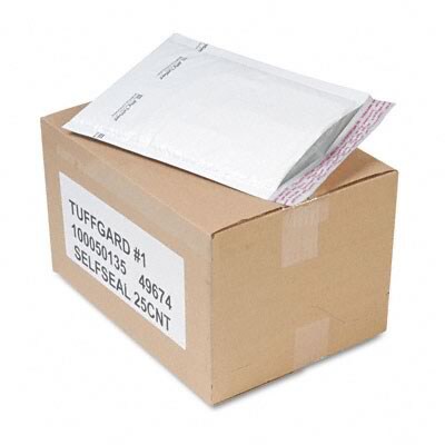 Jiffy TuffGard Self-Seal Cushioned Mailer, #1, 7-1/4 x 12", 25/Carton