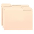 Interior File Folders, 1/3 Cut, Top Tab, Letter, Manila, 100/Box