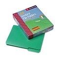 Smead® Waterproof 1/3 Cut Poly File Folders; Letter, Green