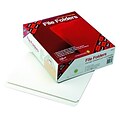File Folders, Straight Cut, Reinforced Top Tab, Letter, 11 Point, White, 100/Box