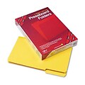 Recycled Pressboard Folder, 1 Expansion, 1/3 Cut, Top Tab, Legal, Yellow, 25/Bx
