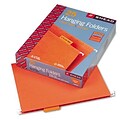 Hanging File Folders, 1/5 Tab, 11 Point Stock, Letter, Orange, 25 per Box