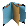 Four-Section Hanging Classification Folder, Pressboard/Kraft, Letter, Blue