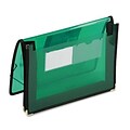 2in Expansion ULetteracolor Wallet, Poly, Letter, Translucent Green