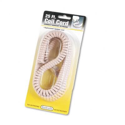 Softalk® Handset Coil Cords; 25', Beige
