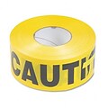 Caution Barricade Safety Tape, Yellow, 3w x1,000 ft. Roll