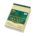 Tops® Double Docket® Writing Tablet 8-1/2x11-3/4; Narrow Ruling, Canary, 100 Sheets/Pad