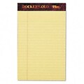 Tops® Docket® Gold Legal Pads; 5x8, Jr. Legal/Narrow Ruling, Canary, 50 Sheets/Pad