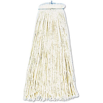 Unisan® Cut-End Lie-Flat Cotton Wet Mop Head; White, 16 oz.