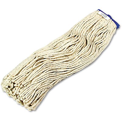 Unisan® Cut-End Lie-Flat Cotton Wet Mop Head; White, 24 oz.