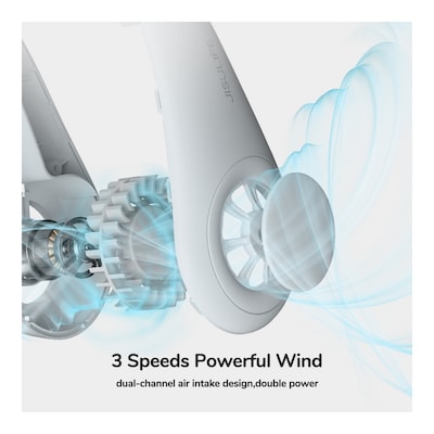JisuLife 3-Speed Neck Fan, Grey (FA14-Grey)