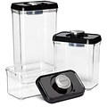 6 Pc. Fresh Edge Vacuum-Seal Food Storage Container Set - Black Lids