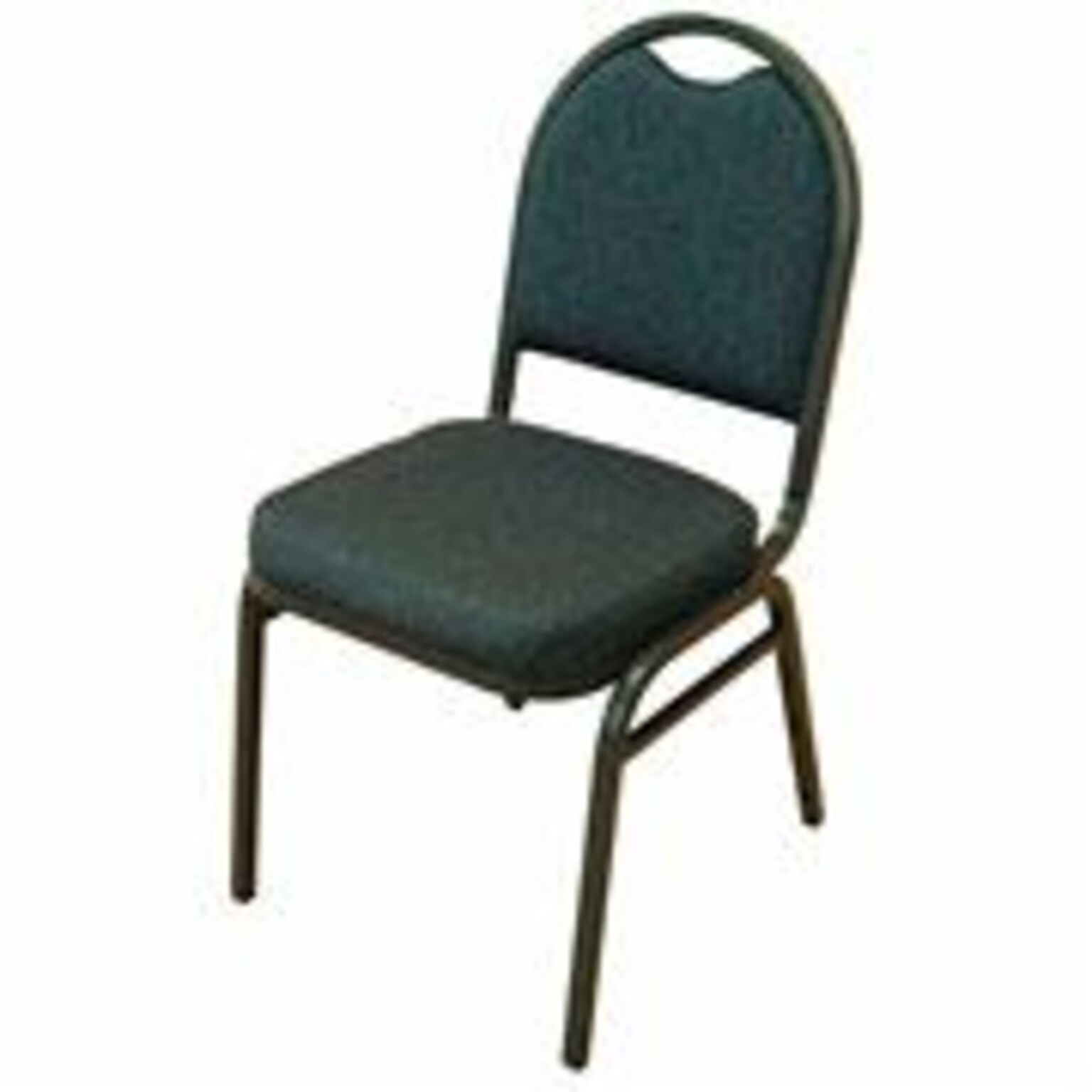 Lorell Round-Back Upholstered Stack Chairs, Blue, 4/Carton (LLR62514)