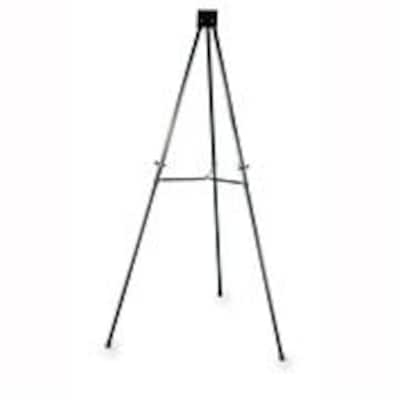 LLR Telescoping Aluminum Easel, Adjustable Legs, Black, 66H x 34W x 34D