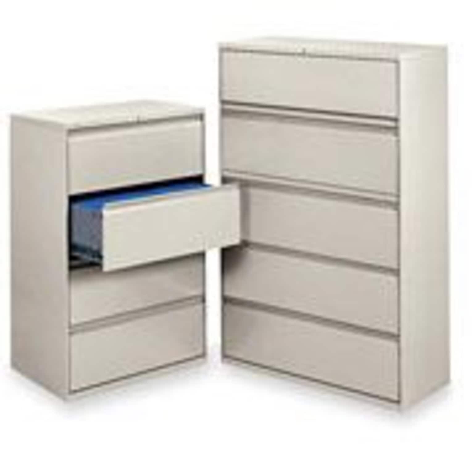 Lorell Lateral File, Letter/Legal, 2-Drawer, Gray, 32 4/5H x 44W x 21 1/2D