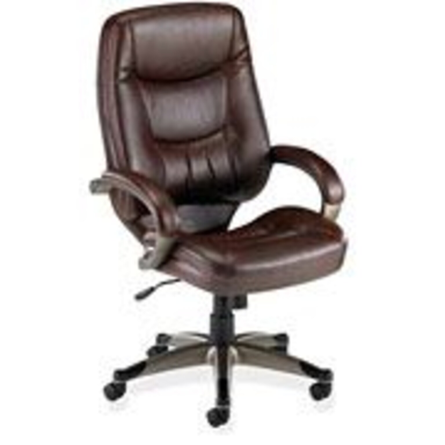 Lorell Westlake Series Executive High-Back Chair, 26.5W x 28.5D x 46.8H, Saddle (LLR63280)