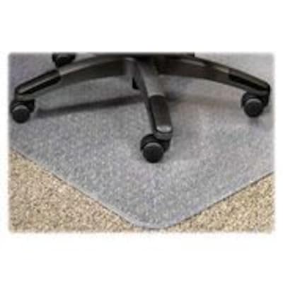 Lorell Carpet Chair Mat with Lip, 45 x 53, Medium-Pile, Clear (LLR25756)