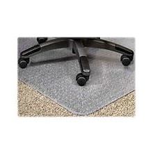 Lorell Carpet Chair Mat with Lip, 45 x 53, Medium-Pile, Clear (LLR25756)