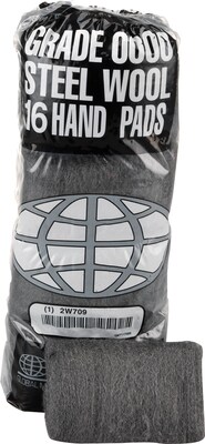 Global Material Steel Wool Hand Pad; Coarse, #3, 12 sleeves per case