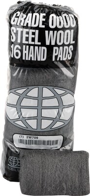 Global Material Steel Wool Hand Pad; Extra Coarse, #4, 12 sleeves per case