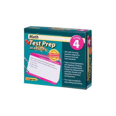 Math Test Prep in a Flash, Grade 4