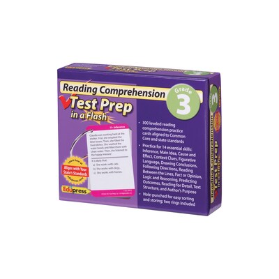 Reading Comprehension Test Prep in a Flash, Grade 3