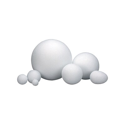Hygloss Styrofoam Balls, White, 12/Pack (HYG51115)