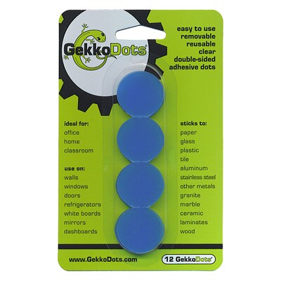 GekkoDots Reusable Adhesive Dots, 12 pieces (LAN104Q)