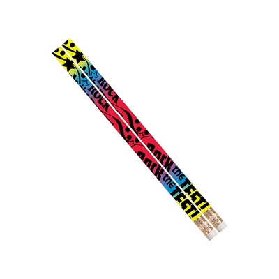 Musgrave Rock The Test Motivational Pencils, Pack of 12 (MUS2319D)