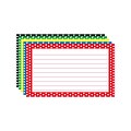 Top Notch Teacher Products Polka Dot Border Lined Index Cards, 3 x 5, Pack of 75 (TOP3667Q)
