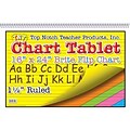 Top Notch Teacher Products Chart Tablet, 16 x 24, 1.5 Ruled Writing Paper, Brite Assorted Colors, 25 Sheets (TOP3840)