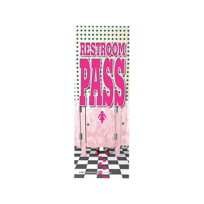 Girl Restroom Pass, 3-1/2 x 9, Two-sided