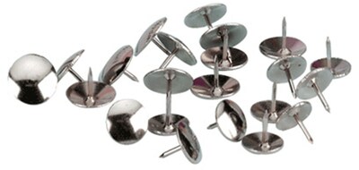 Charles Leonard 5/16 Nickle Plated Thumb Tacks, Silver, 100/Pack (CHL912Q)