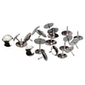 Charles Leonard 5/16 Nickle Plated Thumb Tacks, Silver, 100/Pack (CHL912Q)