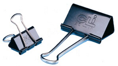 Charles Leonard 1 Binder Clips, Black (CHLBC10)