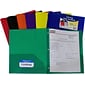 C-Line Two-Pocket Heavyweight 3-Prong Portfolio Folder, Assorted Colors, Pack of 36 (CLI33960)