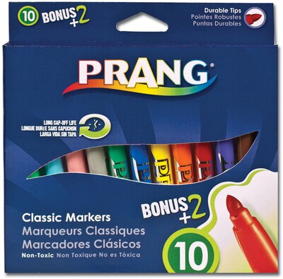 Prang® Art Markers; Classic, 12 Colors