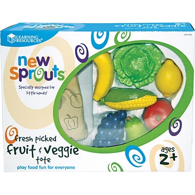 UPC 885882922523 product image for Learning Resources New Sprouts Fresh Packed Fruit & Veggie Tote, Plastic | Quill | upcitemdb.com