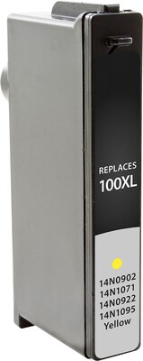 Quill Brand® Remanufactured Yellow High Yield Ink Cartridge Replacement for Lexmark 100XL (14N1095) (Lifetime Warranty)
