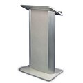 Amplivox® Lectern, Flat C-Panel, Grey Granite-Satin Anodized Aluminum