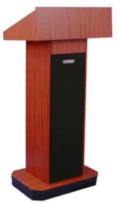 Amplivox® Lectern, Non-Sound, Full-Height, Column, Mahogany