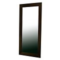 Baxton Studio Doniea Wood Frame Rectangle Modern Mirror, Dark Brown
