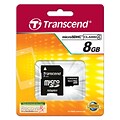 Transcend® High Speed 8GB microSDHC (Micro Secure Digital High-Capacity) Class 4 Flash Memory Card