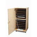 Whitney Brothers Single Laptop Security Cabinet, Natural