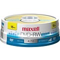 Maxell 4.70GB DVD-RW; Spindle, 15/Pack