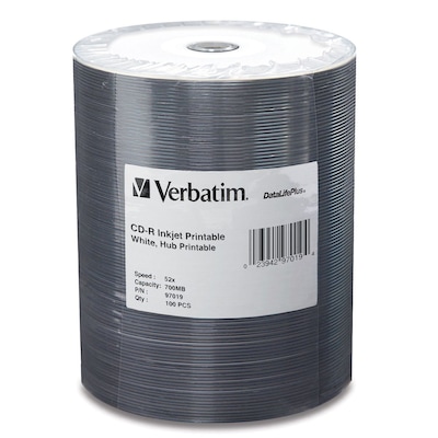 Verbatim® DataLifePlus 700MB CD-R; Wrap; 100/Pack